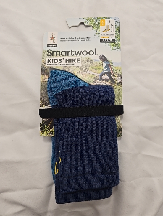 Smartwool Other - NWT Smartwool Hike Merino Wool Blend Full Cushion Crew Height Kid's Large Blue